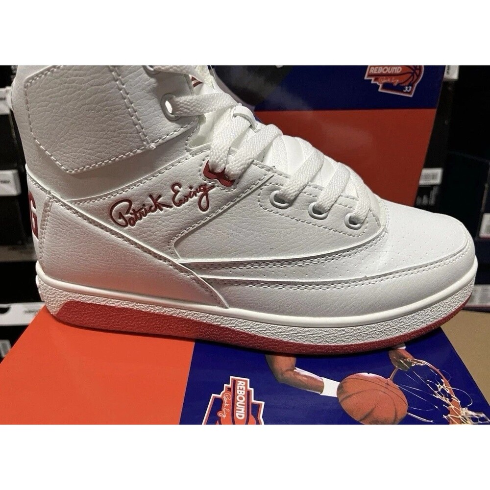 PATRICK EWING ATHLETICS KIDS PRE-SCHOOL 33 HI REBOUND White/Red  Size 2